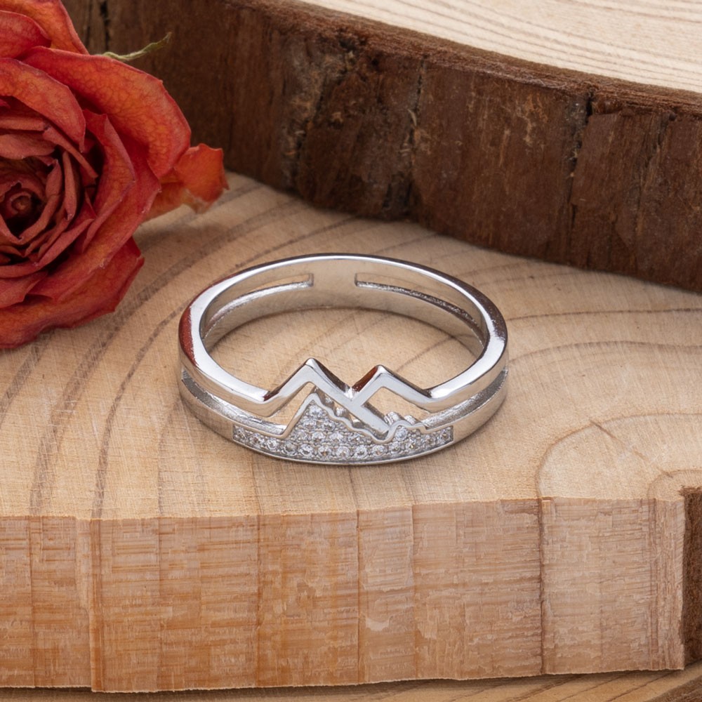 Ensemble de bagues couple Aventure Montagne Saint Valentin, cadeau d'anniversaire