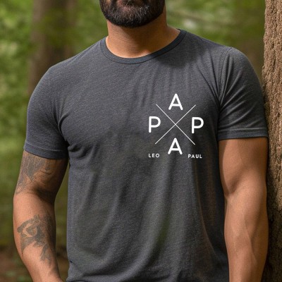 Chemise PAPA personnalisée avec noms d'enfants Cadeau de fête des pères Cadeau de nouveau papa