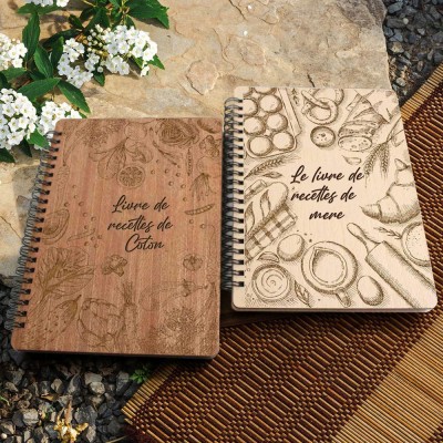 Livre de recettes personnalisé, classeur de livre de cuisine vierge, cadeaux pour maman, grand-mère, idées de cadeaux de Noël