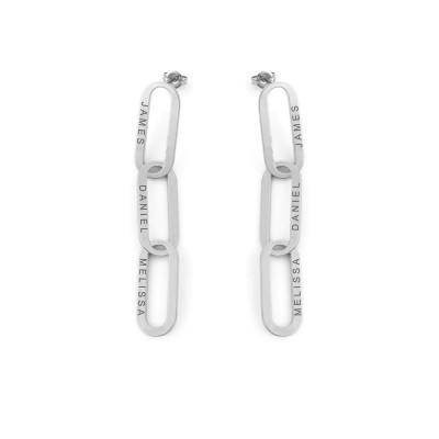 Boucles d'oreilles chaîne à maillons Aria