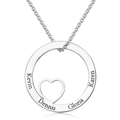 Collier étiquette volante gravée personnalisée avec 1 à 6 noms