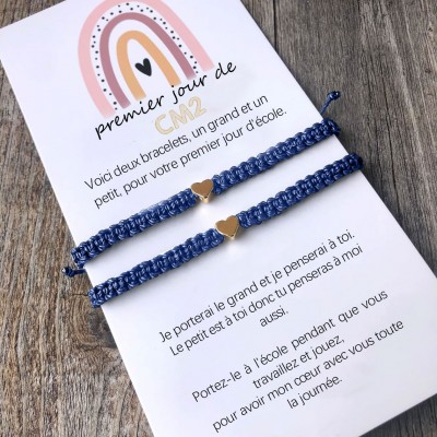 Bracelets de souhaits assortis pour la rentrée des parents et moi