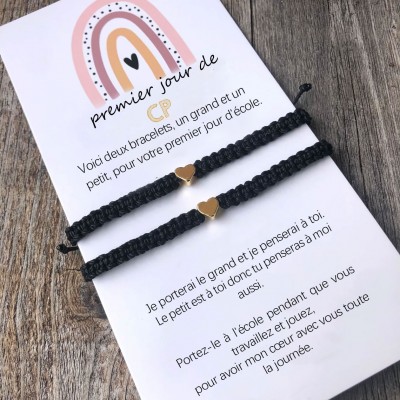 Bracelets de souhaits assortis pour la rentrée des parents et moi