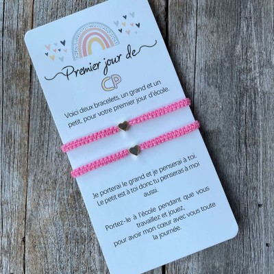 Bracelets de souhaits assortis pour la rentrée des parents et moi
