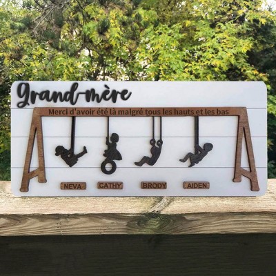 Panneau de balançoire personnalisé, cadeaux souvenirs de famille pour maman, idées de cadeaux pour la fête des mères