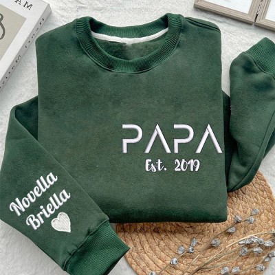 Sweat à capuche papa personnalisé avec nom des enfants, cadeau de fête des pères, cadeau pour nouveau papa