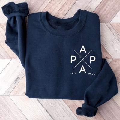 Chemise PAPA personnalisée avec noms d'enfants Cadeau de fête des pères Cadeau de nouveau papa