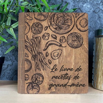 Livre de recettes personnalisé, classeur de livres de cuisine vierge, souvenir de famille, cadeaux pour maman, cadeau de Noël