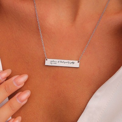 Collier d'écriture personnalisé | Collier Signature Barre Verticale