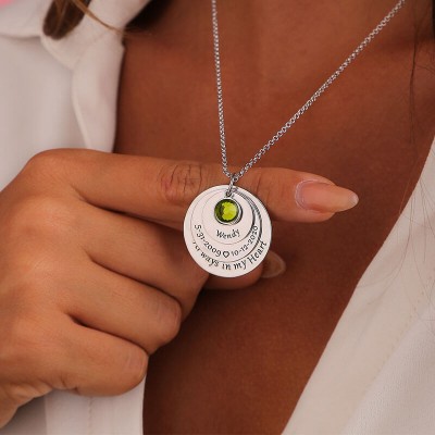 Collier commémoratif personnalisé Always in my Heart