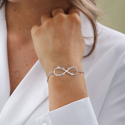 Bracelet à breloques infini personnalisé
