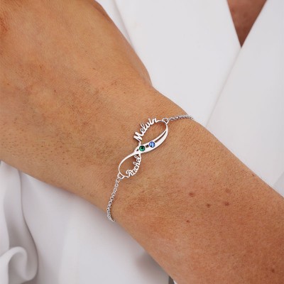 Retour à l'école personnalisé 2 bracelets à breloques Infinity pour étudiant