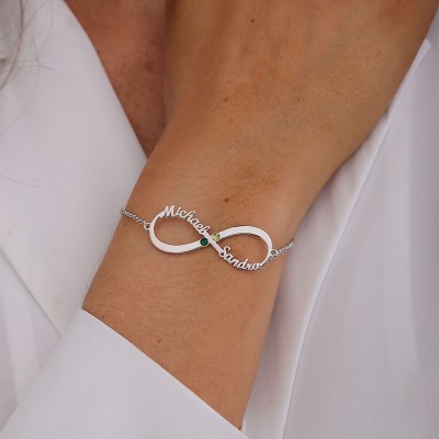 Retour à l'école personnalisé 2 bracelets à breloques Infinity pour étudiant