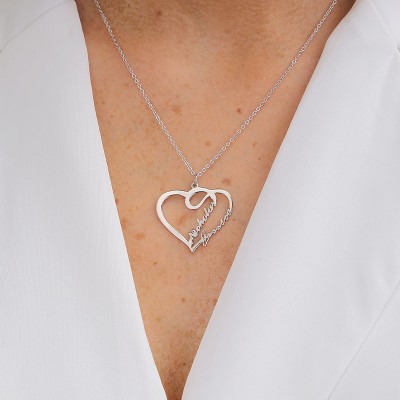 Collier Prénom Coeur Personnalisé pour Couple