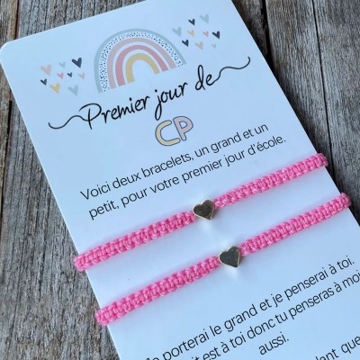 Bracelets de souhaits assortis pour la rentrée des parents et moi