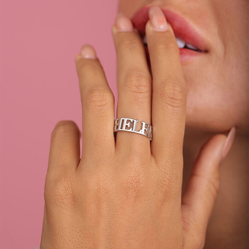 Bague argent prenom top