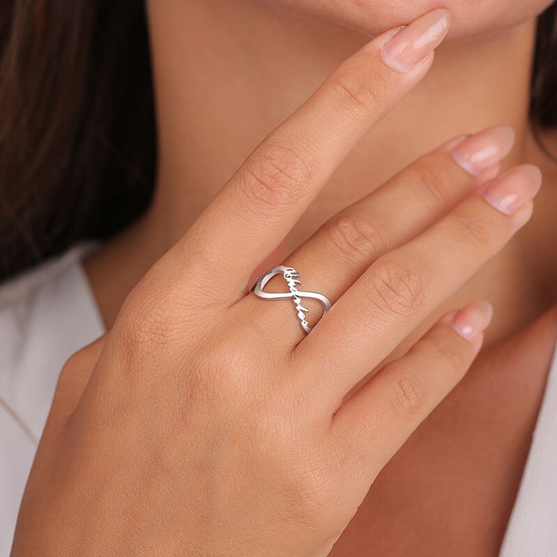 Bague sales infini prenom