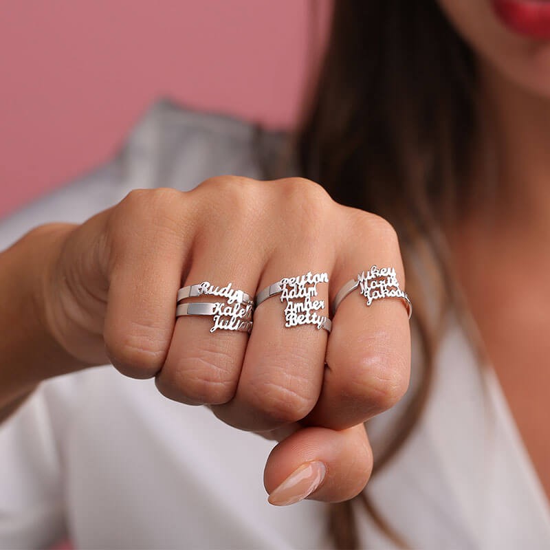Bague argent prenom top