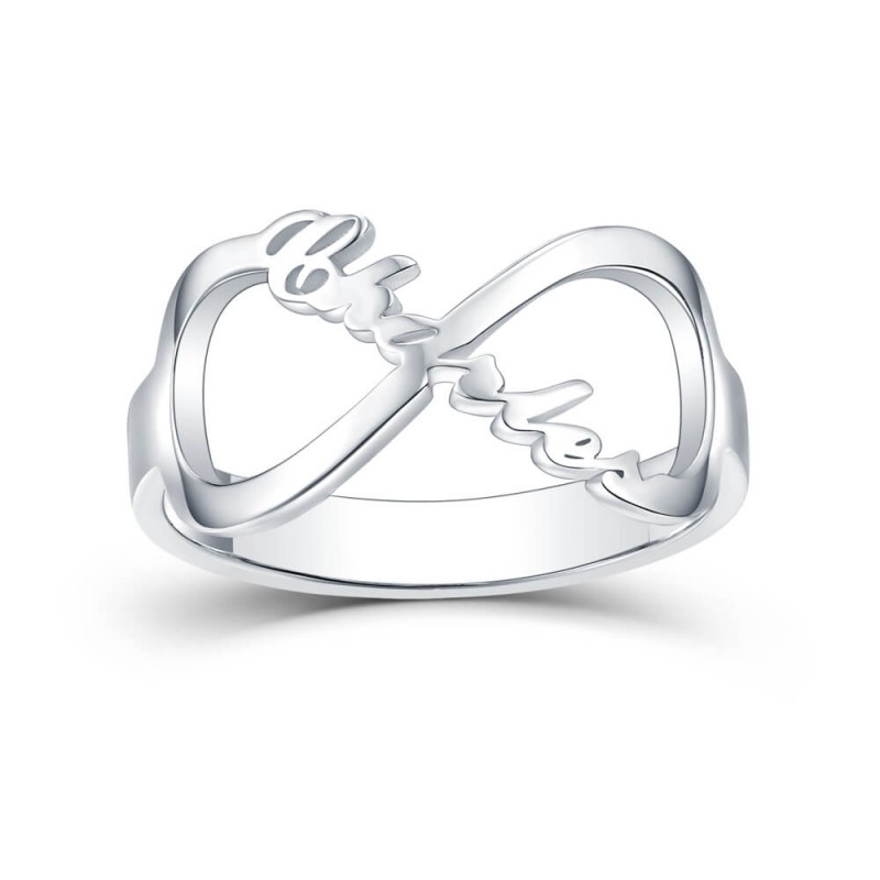 Bague pr nom infini style Carrie en argent sterling S925 Adorlla