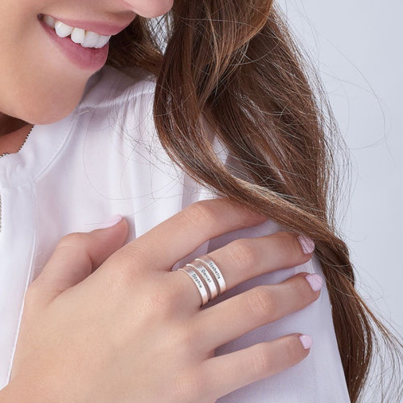 Bague personnalisable 3 prenoms sales