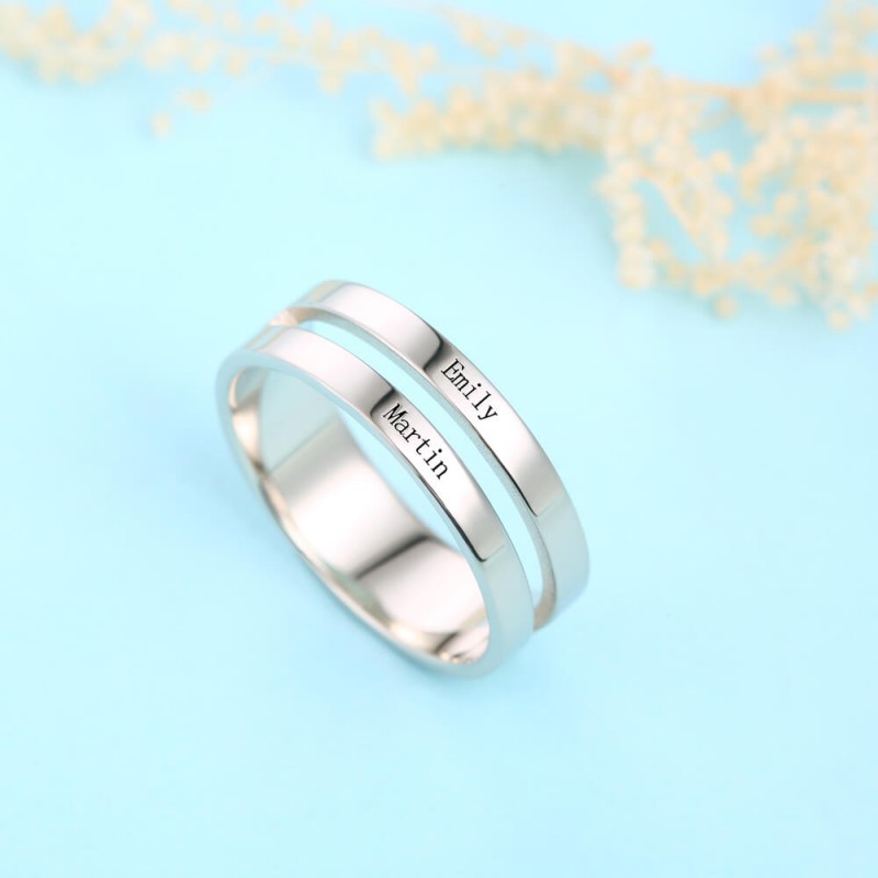 Bague avec nom gravé deals