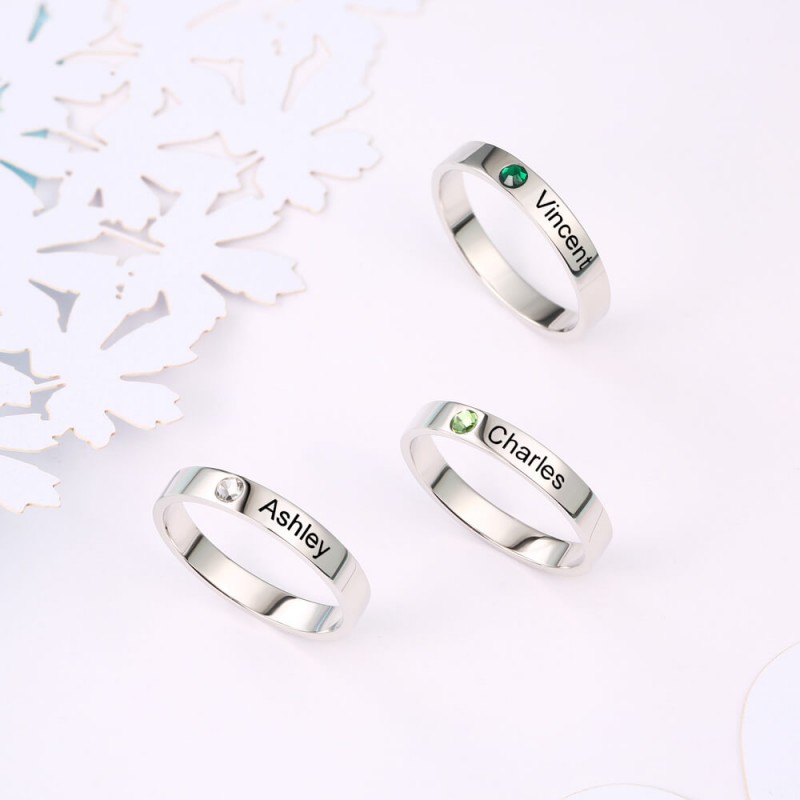 Bague prénom on sale pierre de naissance