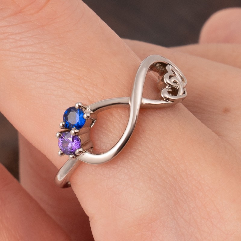 Bague pierre discount de naissance personnalisé